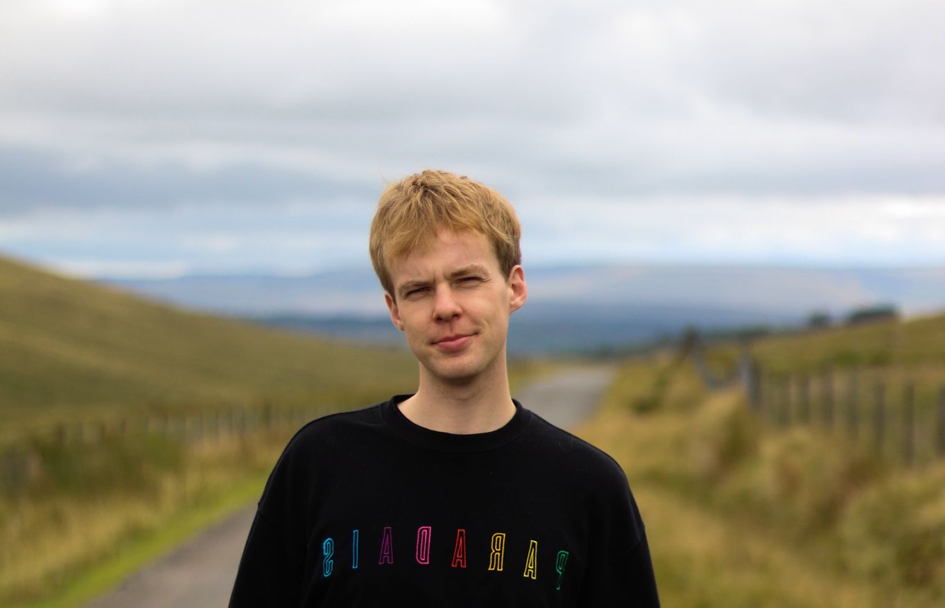 Man in Welsh countryside