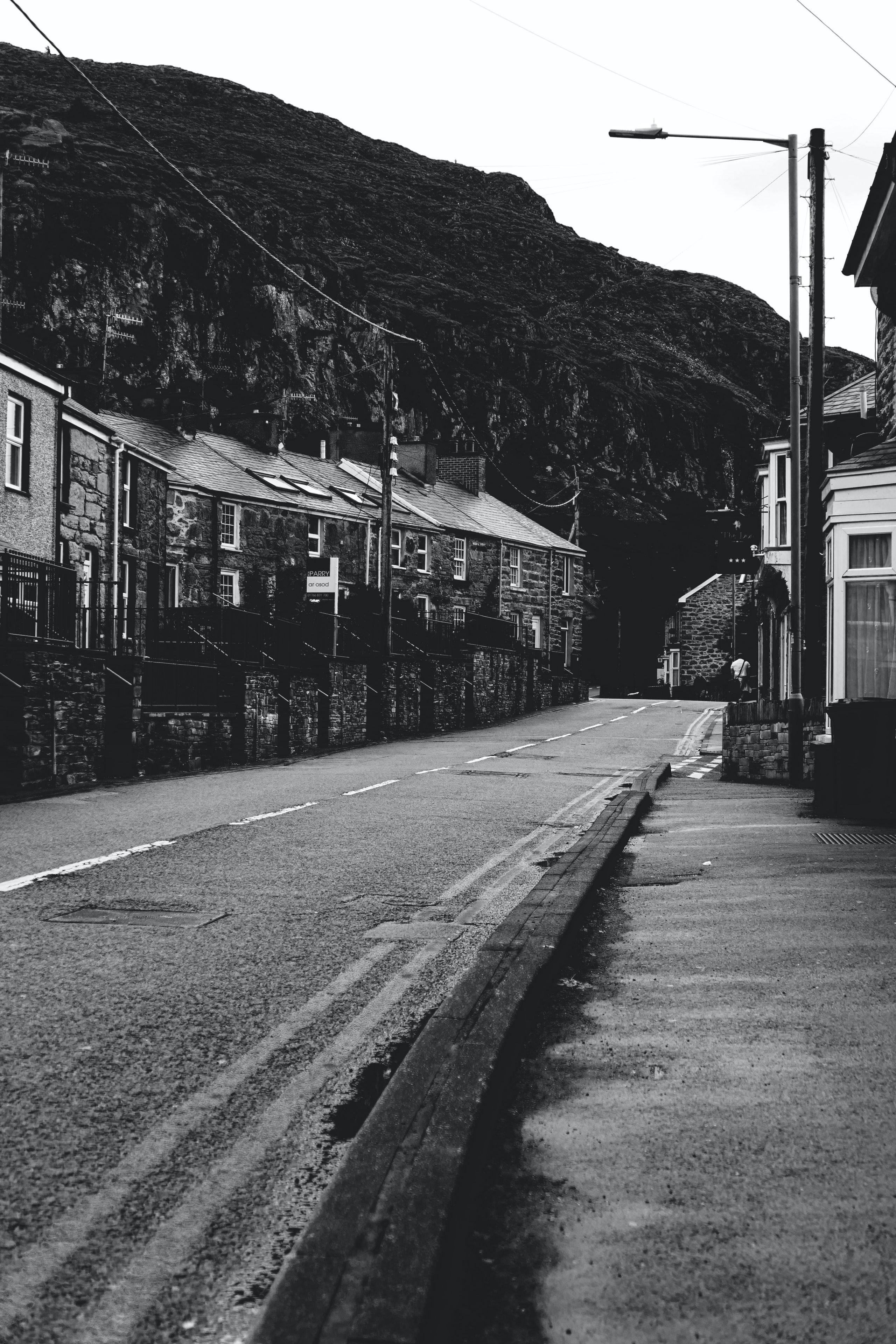A mountain street in Wales
