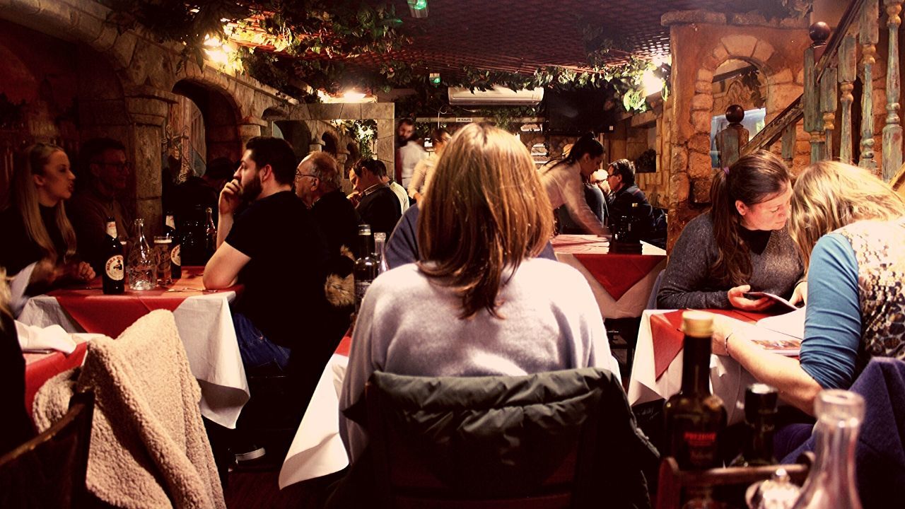 Inside Giovanni's Italian restaurant in Cardiff