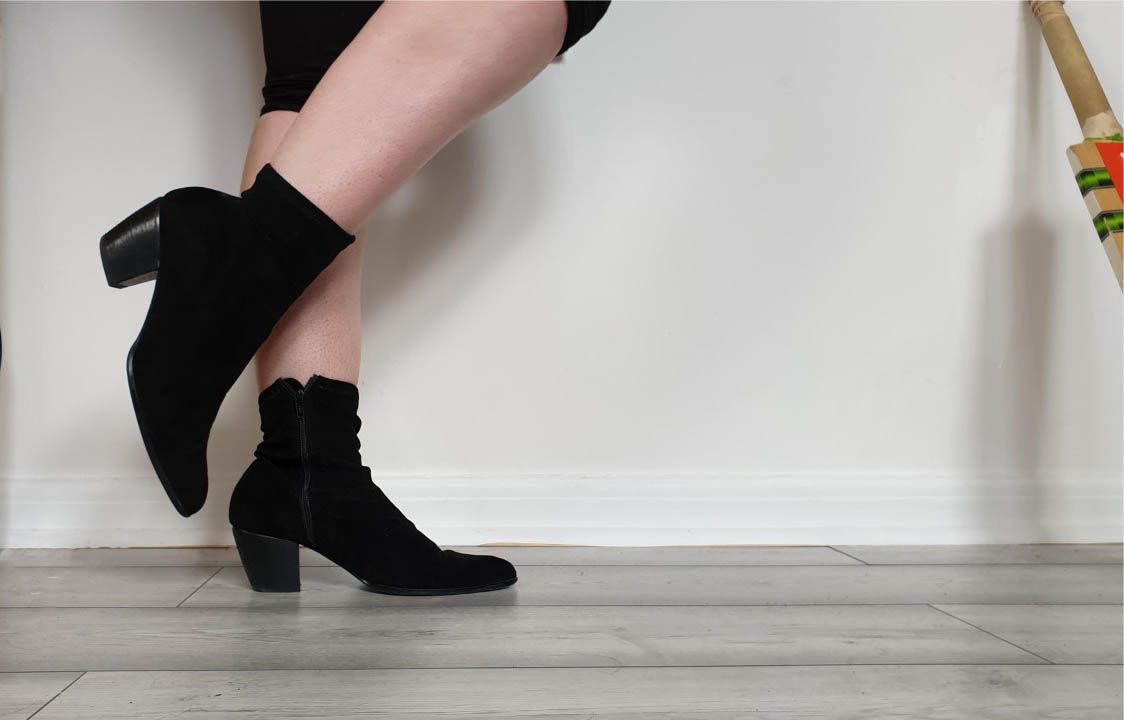 Small black heeled boots